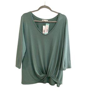 Threads 4 Thought Women's Top, size L, Light Green, NWT
